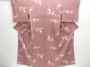 梅に流水模様小紋着物